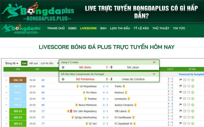 Livescore Bongdaplus - Xem Live Trực Tuyến Bóng Đá Plus Live trực tuyến Bongdaplus