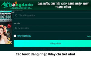 Các bước chi tiết giúp đăng nhập 8day thành công