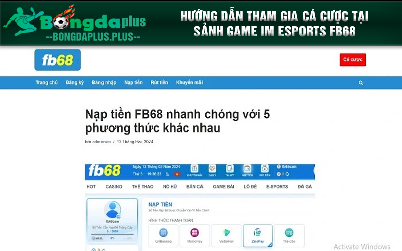 FB68 - Nhà Cái Thể Thao Uy Tín Số 1 Tại Việt Nam Hiện Nay Hướng dẫn cách chơi IM Esports fb68