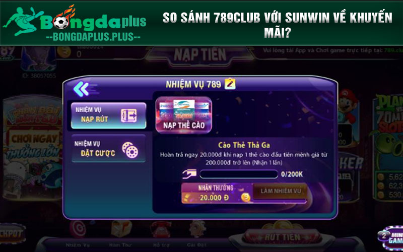 So Sánh 789club Với Sunwin - 2 Thương Hiệu Nổi Đình Đám Năm 2024 So sánh 789club với Sunwin về khuyến mãi?