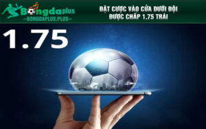 Đặt cược vào cửa dưới đội được chấp 1.75 trái